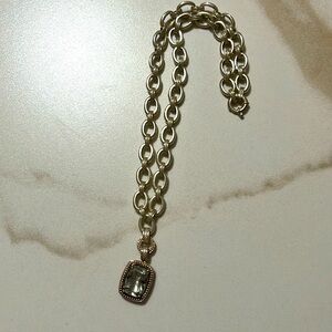 Aquamarine silver necklace